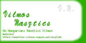 vilmos masztics business card